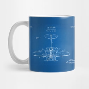 Military Airplane - 1939 Burnelli Patent Drawing - A Mug